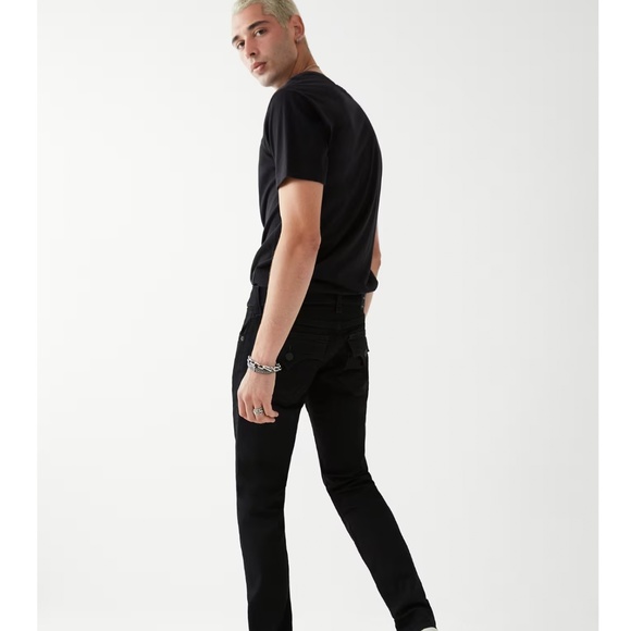 NWT Teen Boy True Religion Black Cotton Jeans - Rocco Skinny Size 14 Inseam 29" - Picture 2 of 15